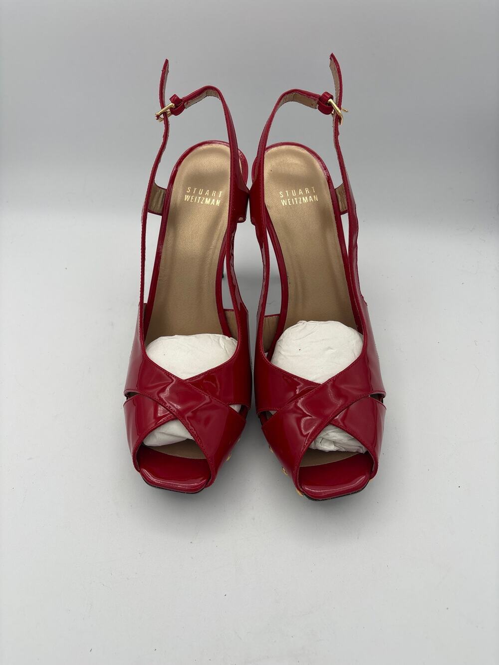 Women’s Stuart Weitzman Size 8.5 Bright Red Strappy Pumps